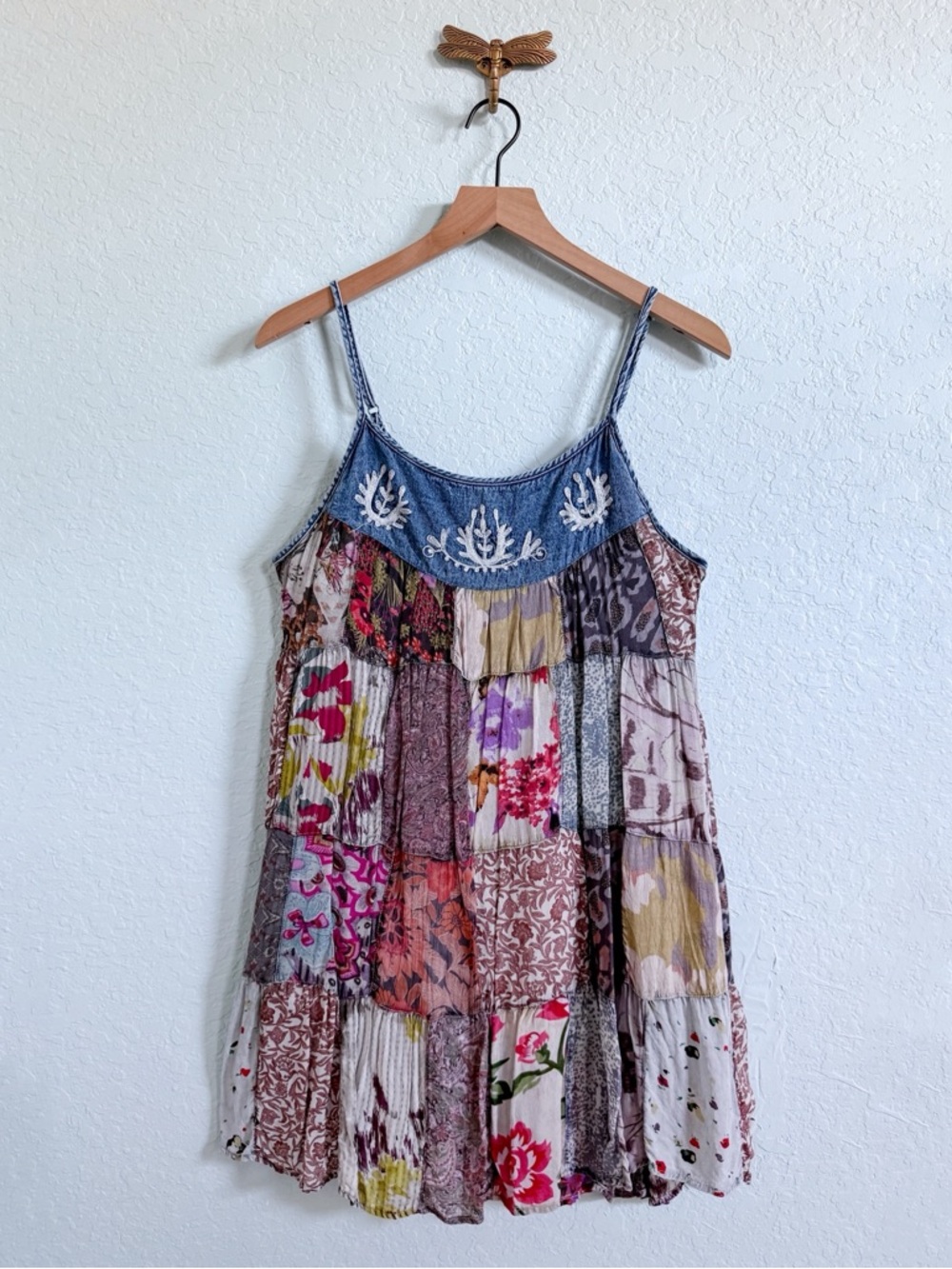 Young Threads•Boho Patchwork Sundress•SemiSheer•Size Large